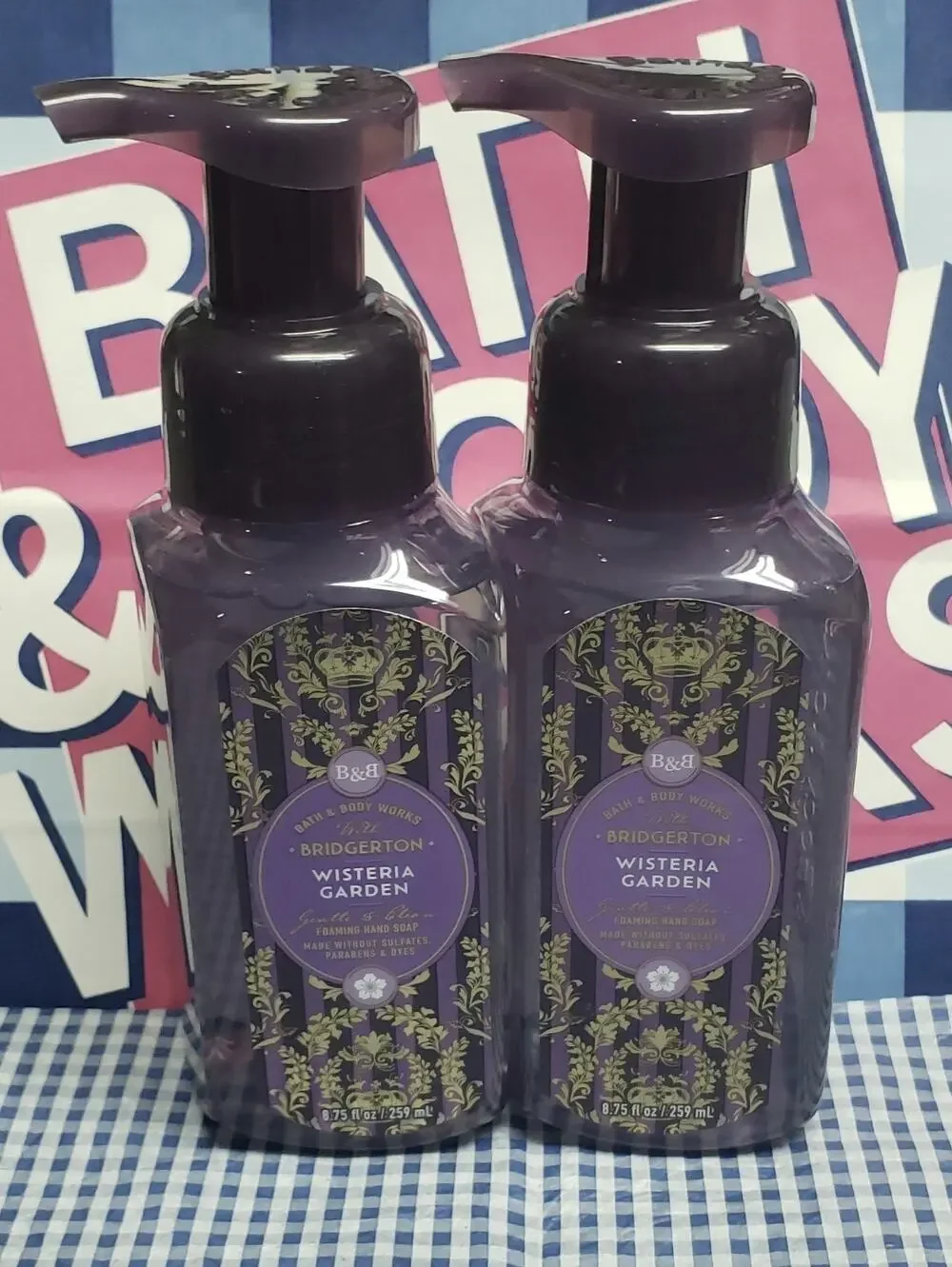 BBW Bridgerton Wisteria Garden Gentle & Clean Foaming Hand Soap 2 Pack
